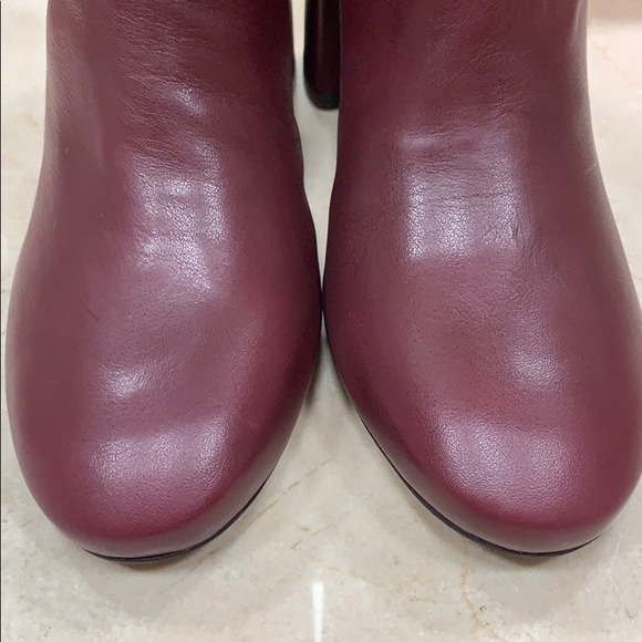 TORY BURCH BROOKE TALL BOOTS/SLOUCHY COLOR CLARET WITH WRAPPED HEEL SZ US 8 1/2 - Picture 9 of 15